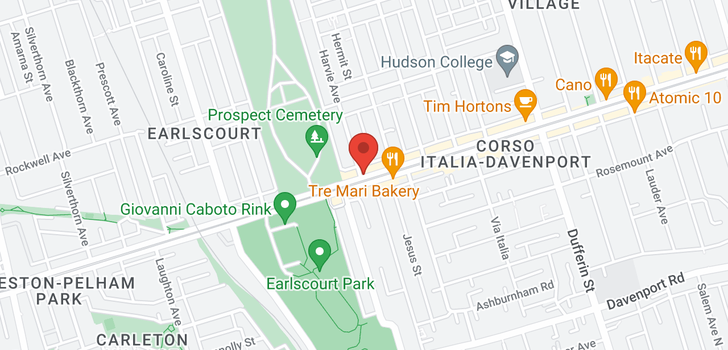 map of 1370 ST CLAIR AVE W